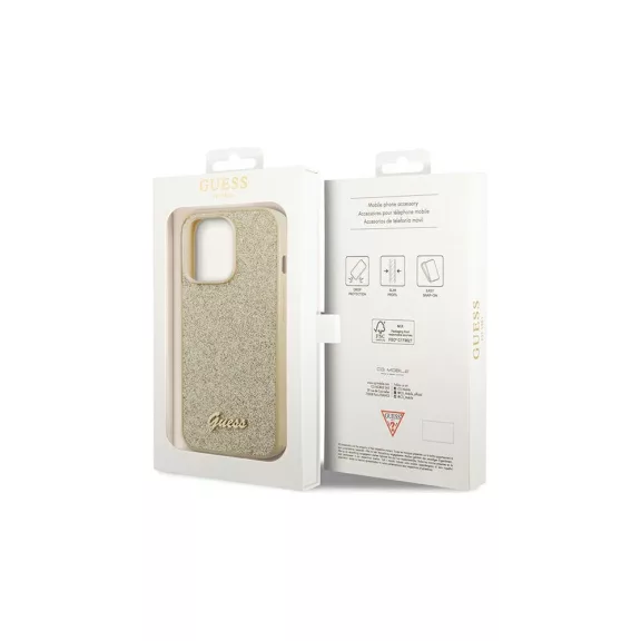 Guess glitter script - iPhone 14 Pro Max tok - arany