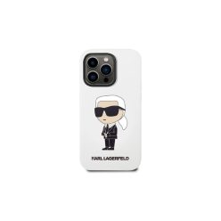   Karl Lagerfeld Ikonik Szilikon - iPhone 14 Pro Max tok - Fehér