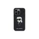 Karl Lagerfeld Saffiano Monogram Ikonik - iPhone 14 Pro Max tok - Fekete