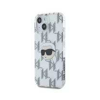   Karl Lagerfeld  electroplated Karl head - iPhone 15 tok - átlátszó 