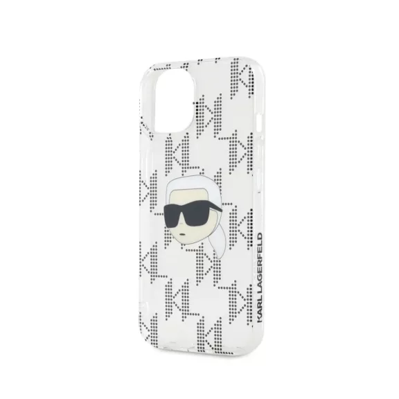 Karl Lagerfeld  electroplated Karl head - iPhone 15 tok - átlátszó 