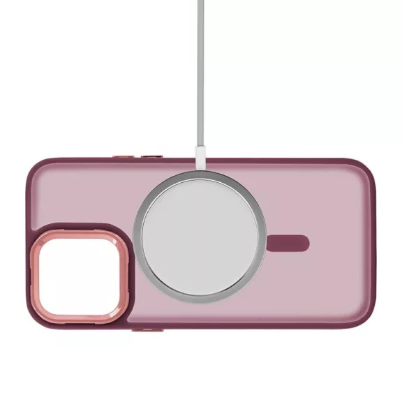 MAGMAT MagSafe szilikon tok - iPhone 15 - Burgundi