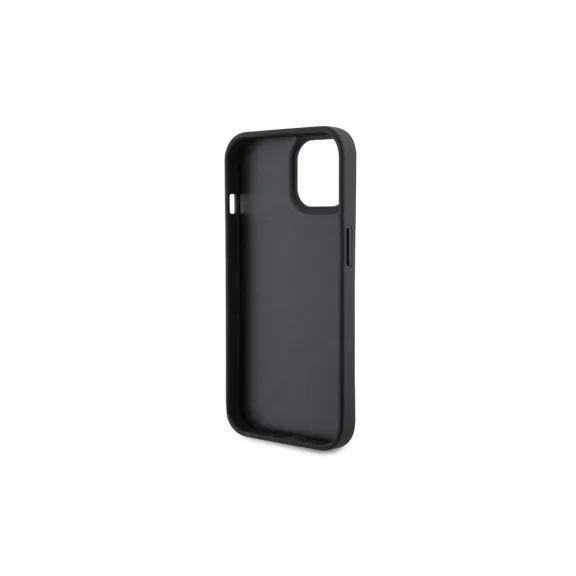 Karl Lagerfeld silver monogram - iPhone 15 tok - fekete