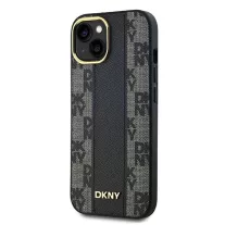 DKNY checkered pattern Magsafe iPhone 15 tok - fekete
