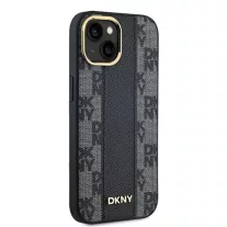 DKNY checkered pattern Magsafe iPhone 15 tok - fekete