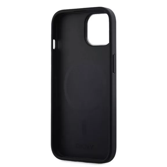 DKNY checkered pattern Magsafe iPhone 15 tok - fekete