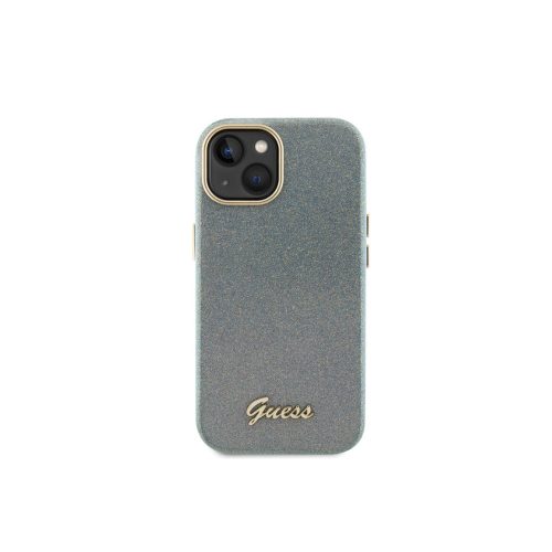 Guess Glitter Glossy Script - iPhone 15 Tok - Khaki