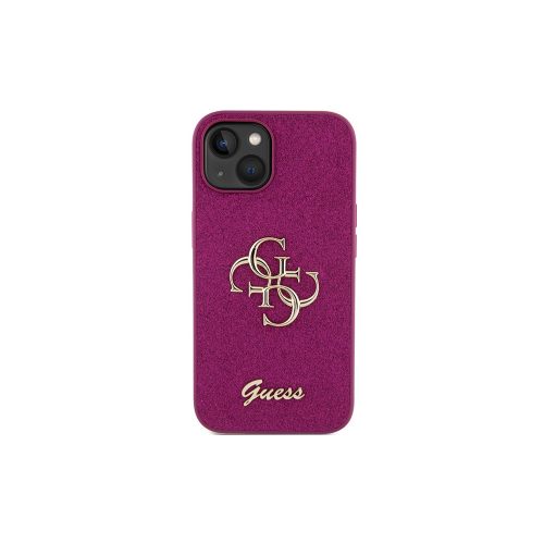 Guess Glitter Script Big 4G - iPhone 15 Tok - Lila