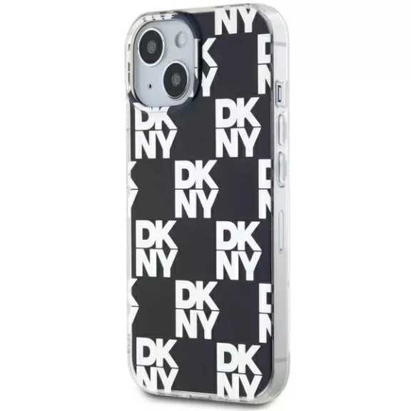 DKNY checkered mono pattern - iPhone 15 tok - fekete