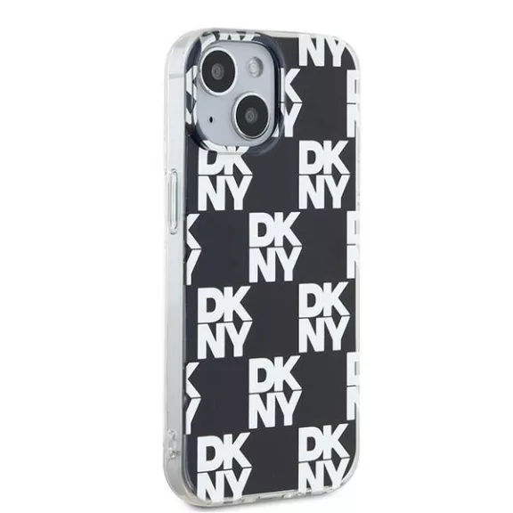 DKNY checkered mono pattern - iPhone 15 tok - fekete
