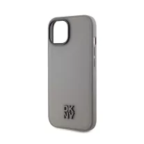 DKNY leather stack logo Magsafe - iPhone 15 tok - szürke