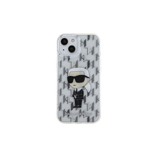 Karl Lagerfeld Ikonik Monogram - iPhone 15 Tok - Átlátszó