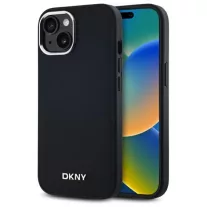 DKNY plain logo MagSafe - iPhone 15 tok - fekete