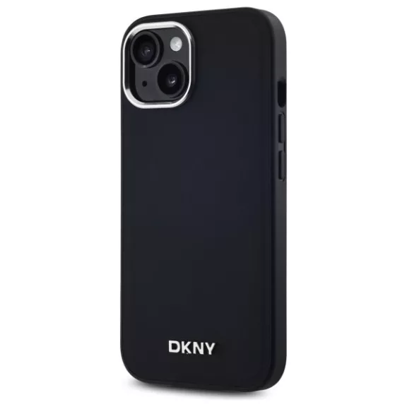 DKNY plain logo MagSafe - iPhone 15 tok - fekete