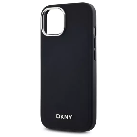 DKNY plain logo MagSafe - iPhone 15 tok - fekete