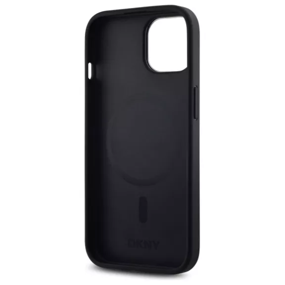 DKNY plain logo MagSafe - iPhone 15 tok - fekete