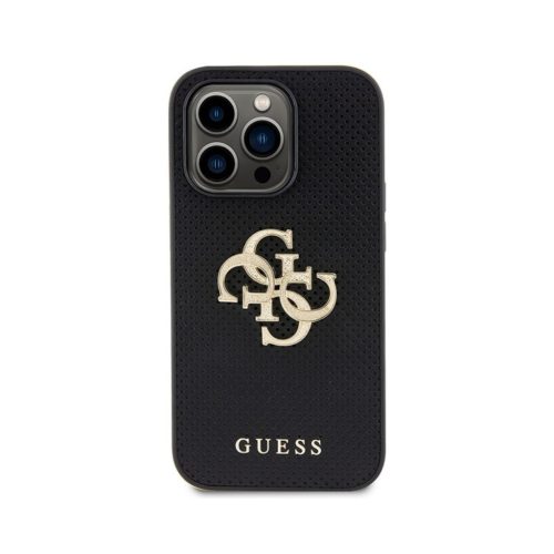 Guess perforated 4G glitter metal - iPhone 15 Pro tok - fekete