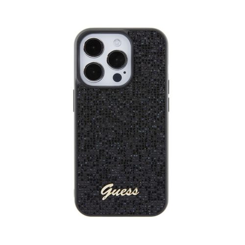 Guess square mirror script - iPhone 15 Pro tok - fekete