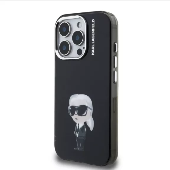 Karl Lagerfeld Aquarelle Karl - iPhone 15 Pro tok - Fekete