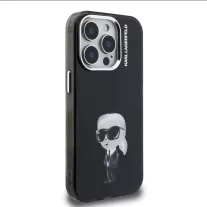 Karl Lagerfeld Aquarelle Karl - iPhone 15 Pro tok - Fekete