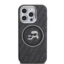   Karl Lagerfeld K&CH Heads MagSafe - iPhone 15 Pro tok - Fekete