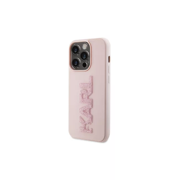 Karl Lagerfeld Karl logo - iPhone 15 Pro tok - rózsaszín 