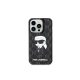 Karl Lagerfeld Ikonik Monogram - iPhone 15 Pro Tok - Fekete 