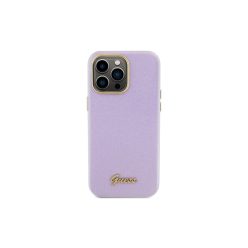 Guess glitter glossy script - iPhone 15 Pro tok - lila