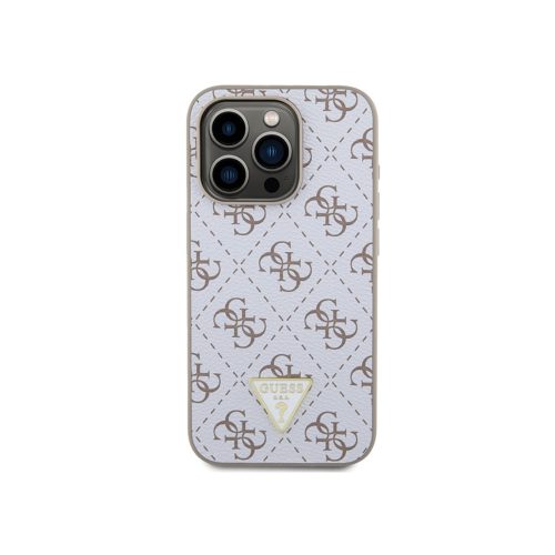 Guess 4G Triangle Metal Logo - iPhone 15 Pro tok - Fehér