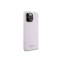   DKNY silicone silver metal logo MagSafe - iPhone 15 Pro tok - rózsaszín
