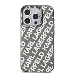   Karl Lagerfeld electroplated repeated logo - iPhone 15 Pro tok - ezüst 