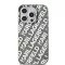 Karl Lagerfeld electroplated repeated logo - iPhone 15 Pro tok - ezüst 