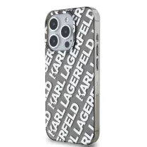   Karl Lagerfeld electroplated repeated logo - iPhone 15 Pro tok - ezüst 