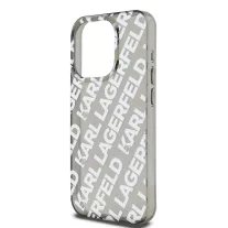   Karl Lagerfeld electroplated repeated logo - iPhone 15 Pro tok - ezüst 