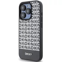   DKNY printed pattern metal logo MagSafe - iPhone 15 Pro tok - fekete