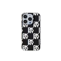 DKNY checkered mono pattern - iPhone 15 Pro tok - fekete