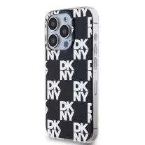 DKNY checkered mono pattern - iPhone 15 Pro tok - fekete