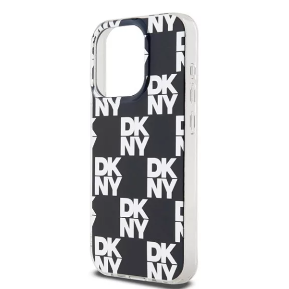 DKNY checkered mono pattern - iPhone 15 Pro tok - fekete