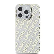   Karl Lagerfeld electroplated repeated logo - iPhone 15 Pro tok - arany 