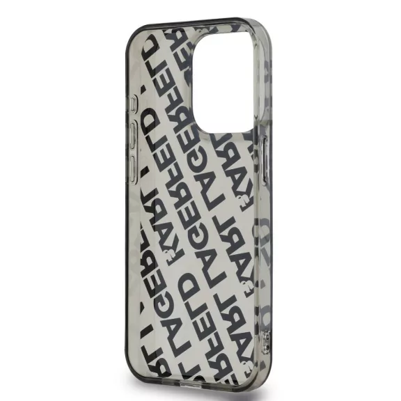 Karl Lagerfeld electroplated repeated logo - iPhone 15 Pro tok - arany 