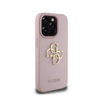 Guess Grained 4G Metal Logo iPhone 15 Pro tok - Rózsaszín