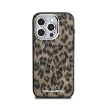 Karl Lagerfeld Leopard MagSafe - iPhone 15 Pro tok - Barna