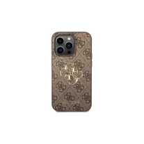 Guess 4G big metal logo - iPhone 15 Pro tok - barna 