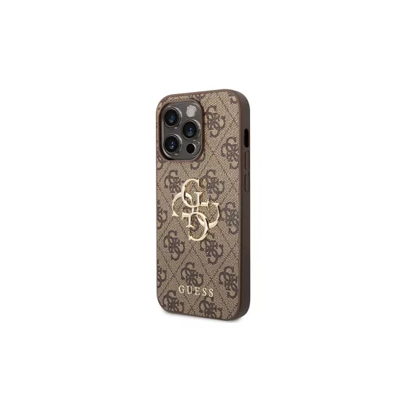 Guess 4G big metal logo - iPhone 15 Pro tok - barna 