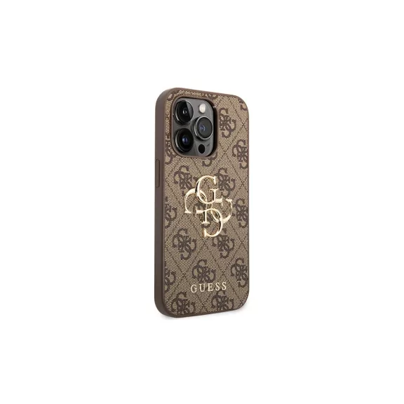 Guess 4G big metal logo - iPhone 15 Pro tok - barna 