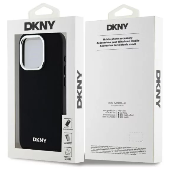 DKNY plain logo MagSafe - iPhone 15 Pro tok - fekete