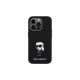 Karl Lagerfeld Ikonik Metal Pin - iPhone 15 Pro tok - Fekete