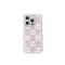 DKNY liquid glitter multilogo - iPhone 15 Pro tok - rózsaszín