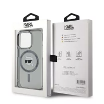   Karl Lagerfeld Karl Head Metal Frame MagSafe - iPhone 15 Pro tok - Fekete