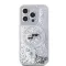 Karl Lagerfeld Liquid Glitter Karl and Choupette MagSafe - iPhone 15 Pro tok - Átlátszó